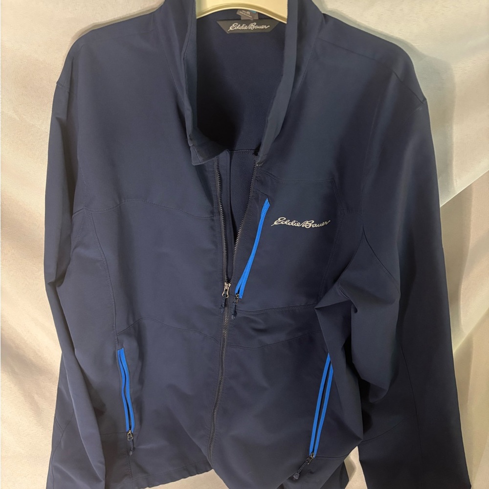 Eddie Bauer‎ Blue Windbreaker with Sporty Design